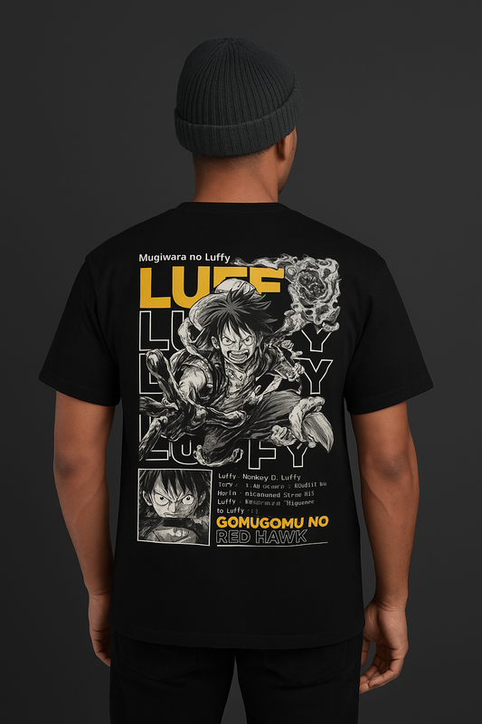 Anime Graphic Oversized T-Shirt – Luffy Inspired