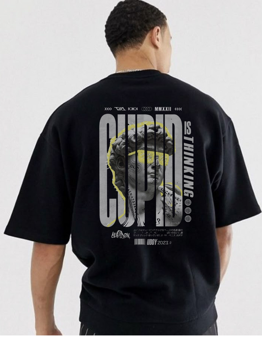 Cupid Is Thinking Oversized Graphic T-Shirt