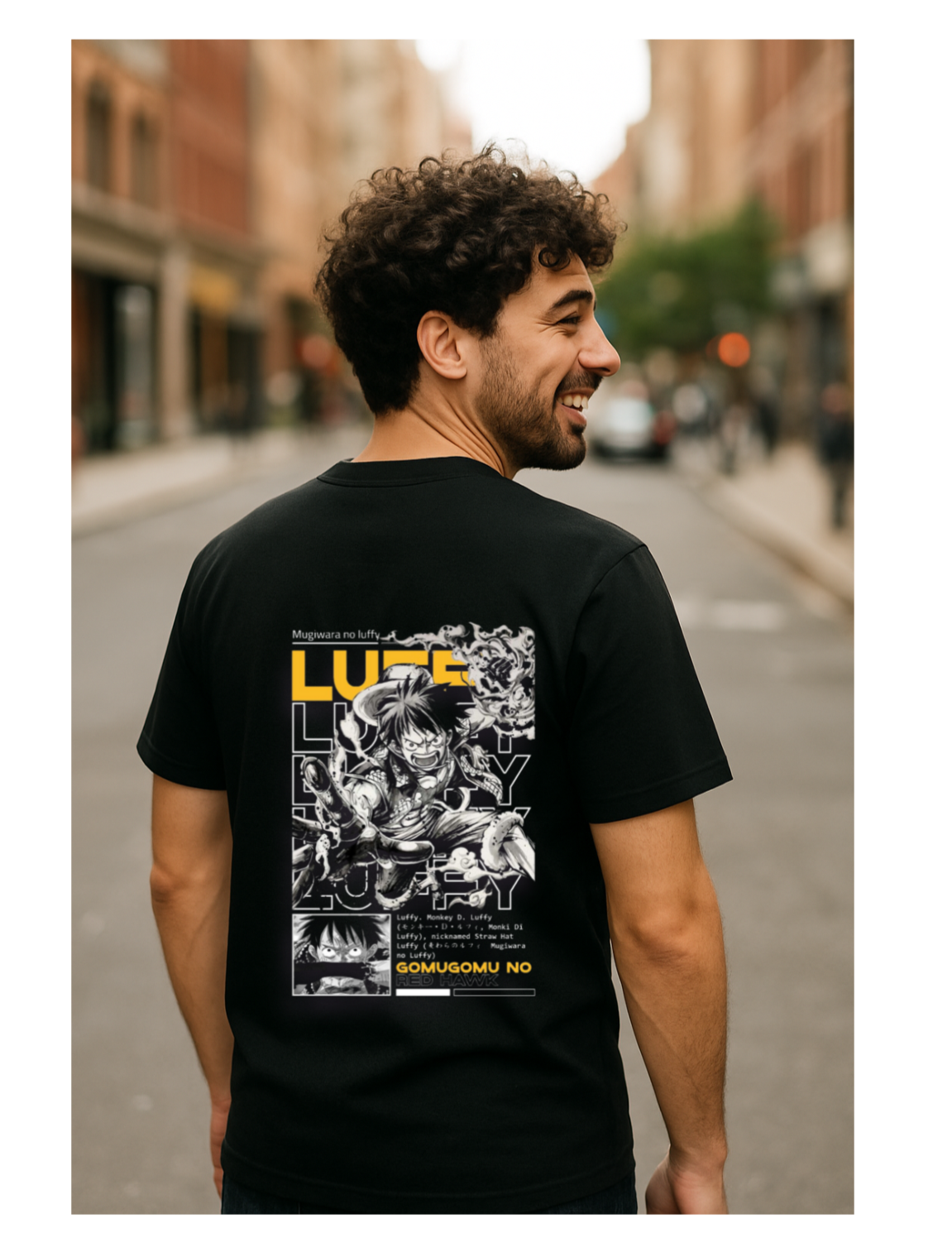 Anime Graphic Oversized T-Shirt – Luffy Inspired