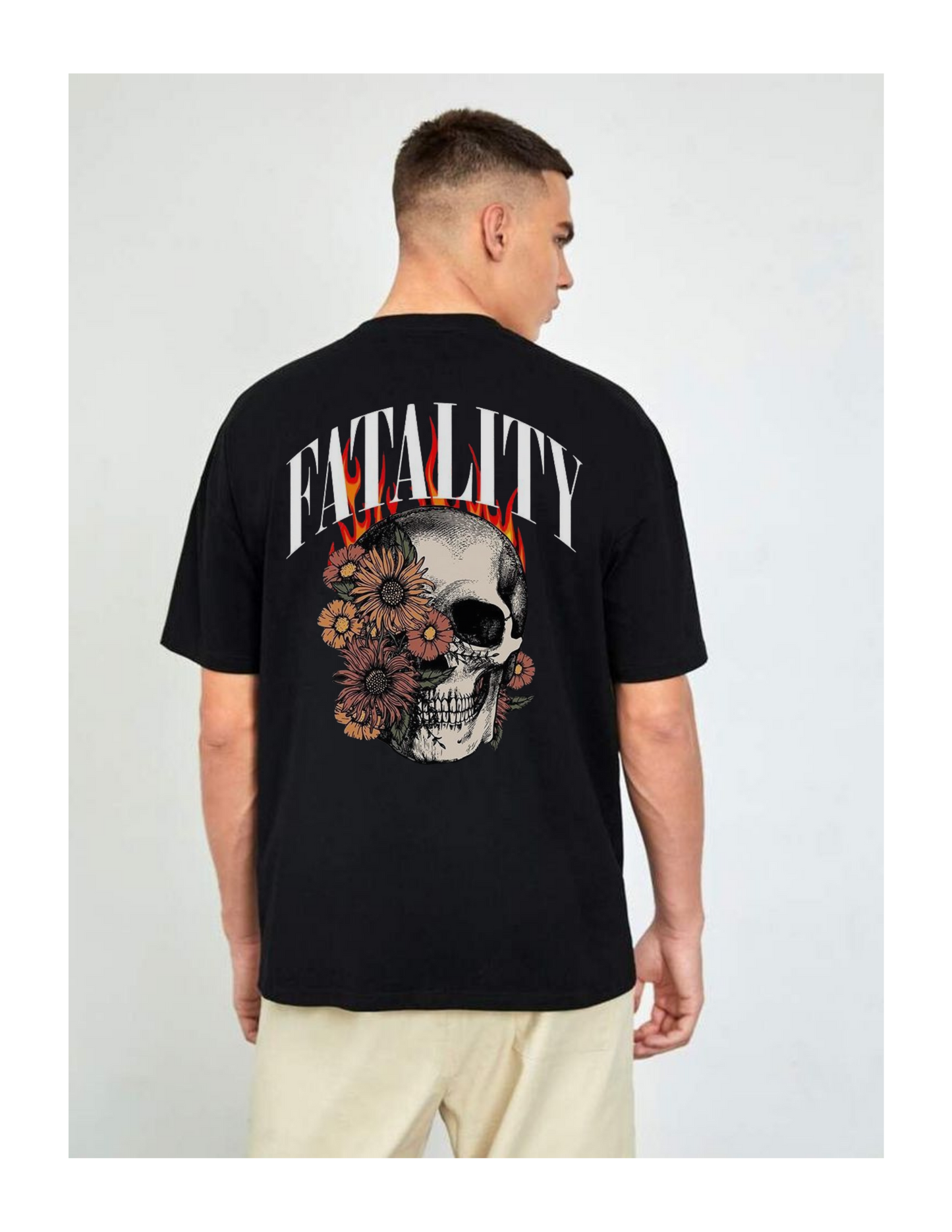 Fatality Skull Oversized Graphic T-Shirt