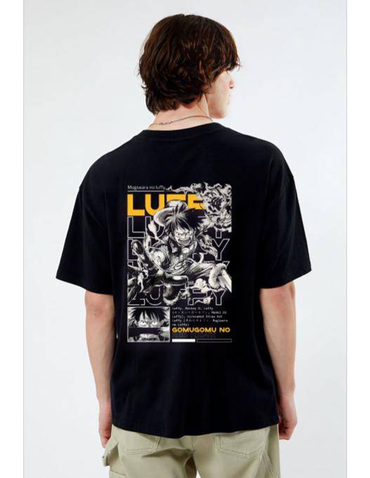 Anime Graphic Oversized T-Shirt – Luffy Inspired