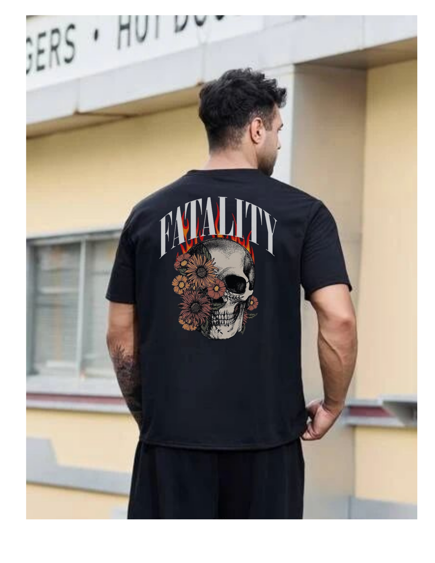 Fatality Skull Oversized Graphic T-Shirt
