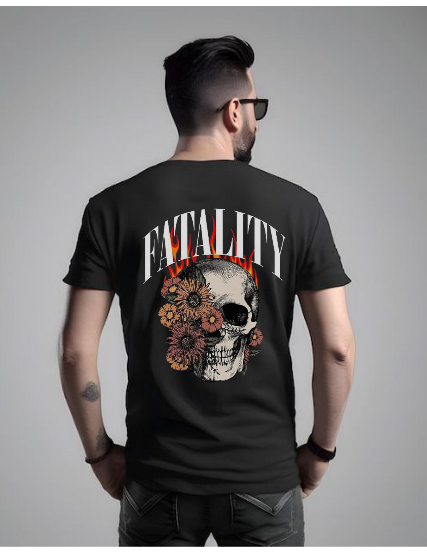 Fatality Skull Oversized Graphic T-Shirt