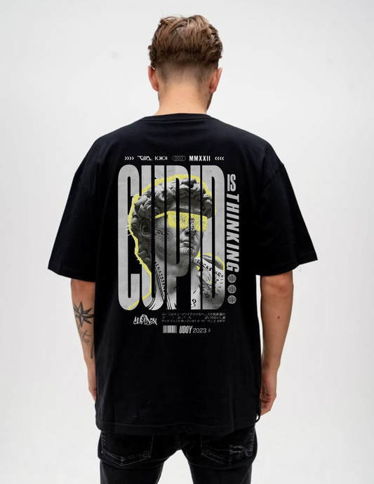 Cupid Is Thinking Oversized Graphic T-Shirt