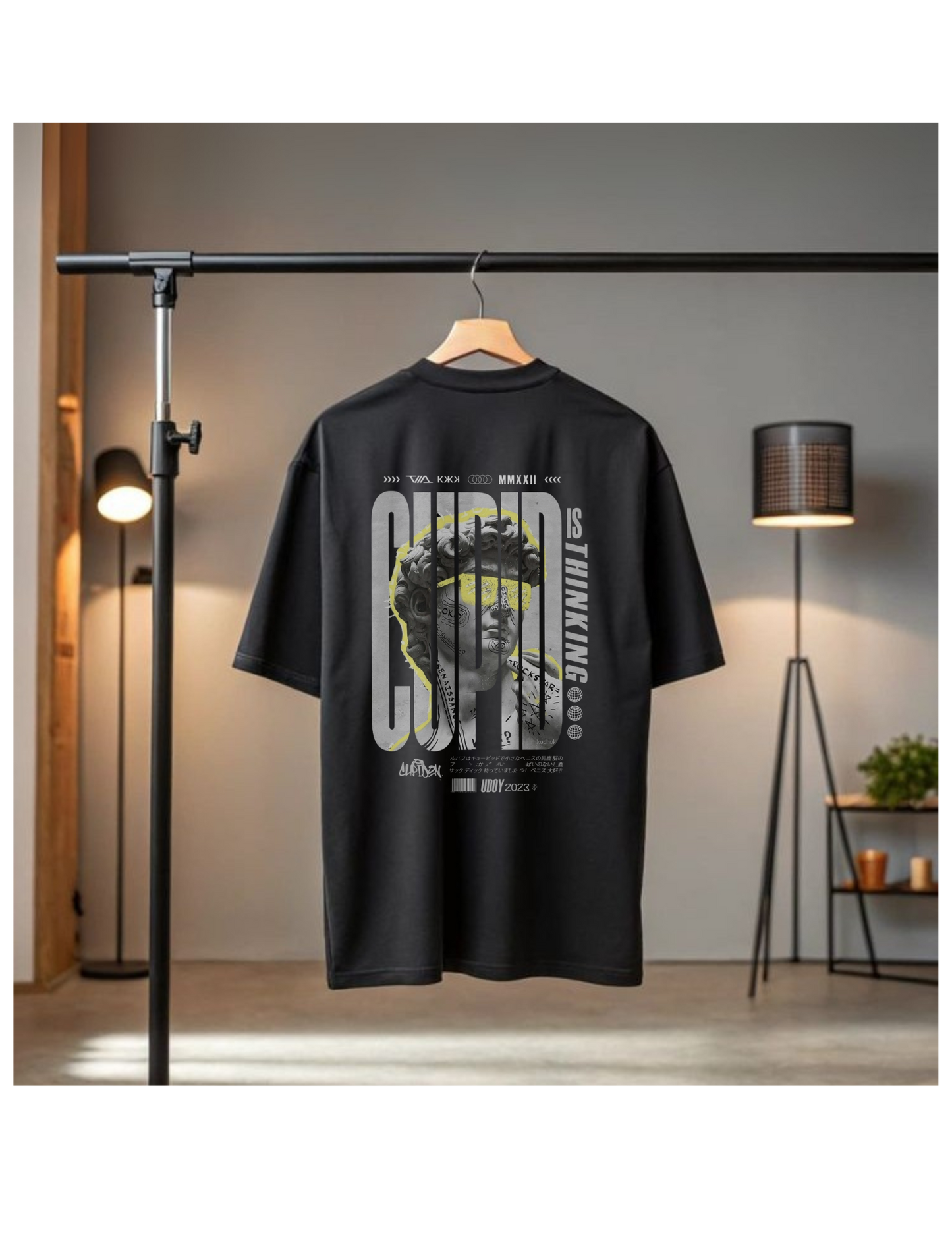 Cupid Is Thinking Oversized Graphic T-Shirt