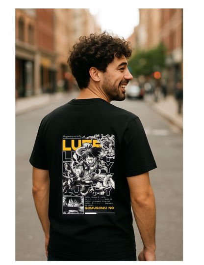 Anime Graphic Oversized T-Shirt – Luffy Inspired